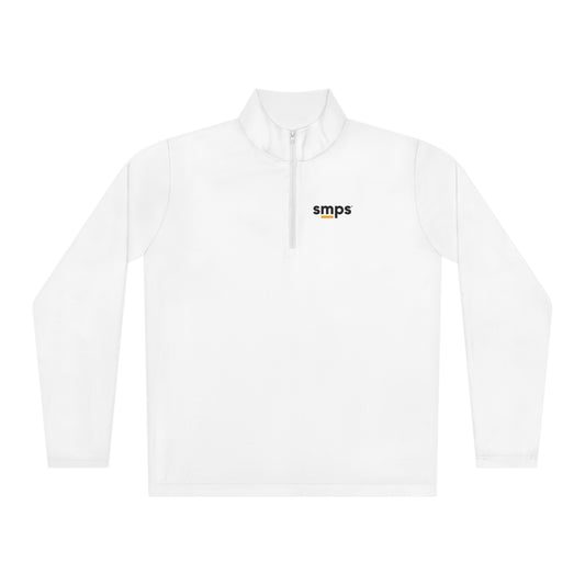 White SMPS Unisex Quarter-Zip Pullover