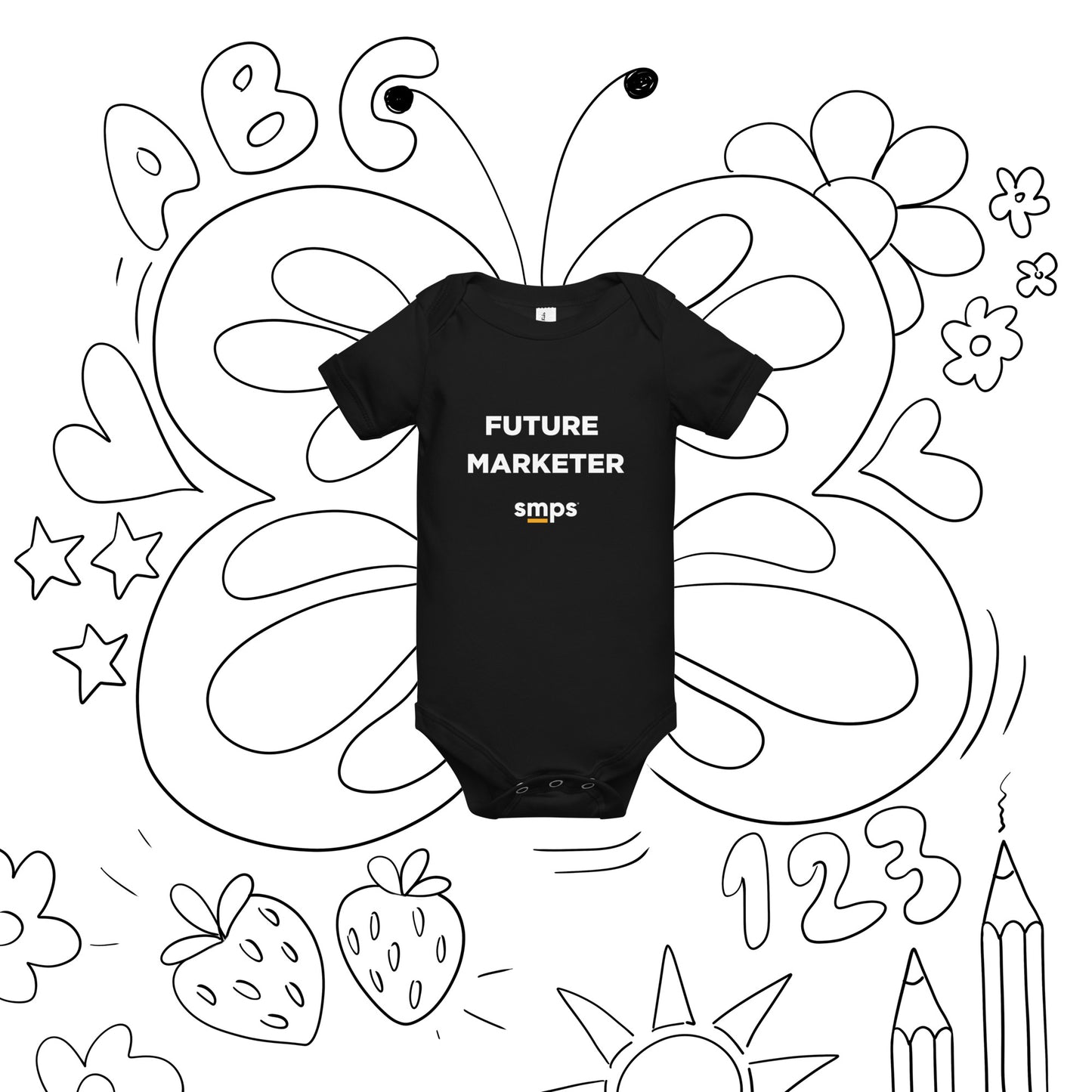 Future Marketer Baby short sleeve black one piece