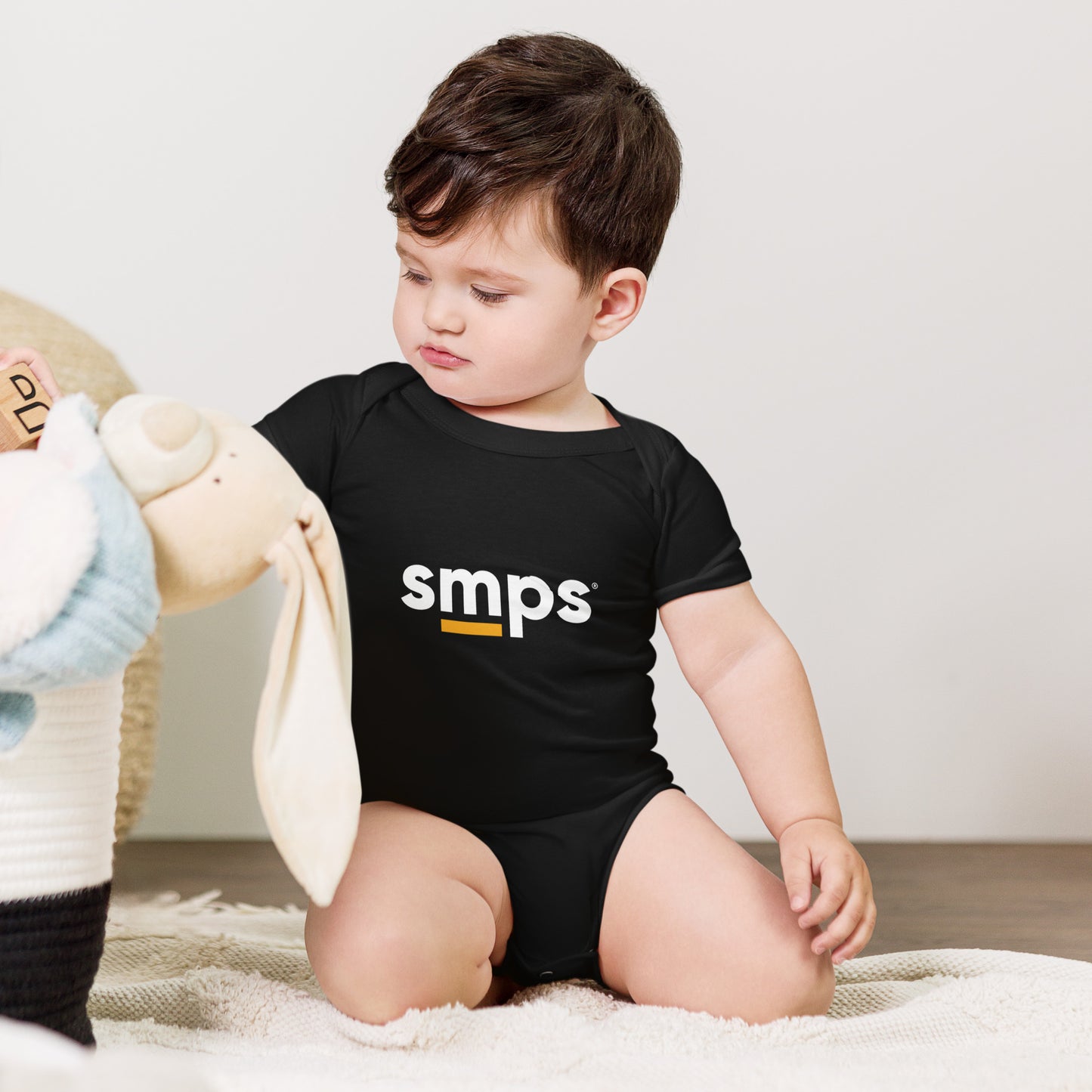 SMPS Baby short sleeve black one piece