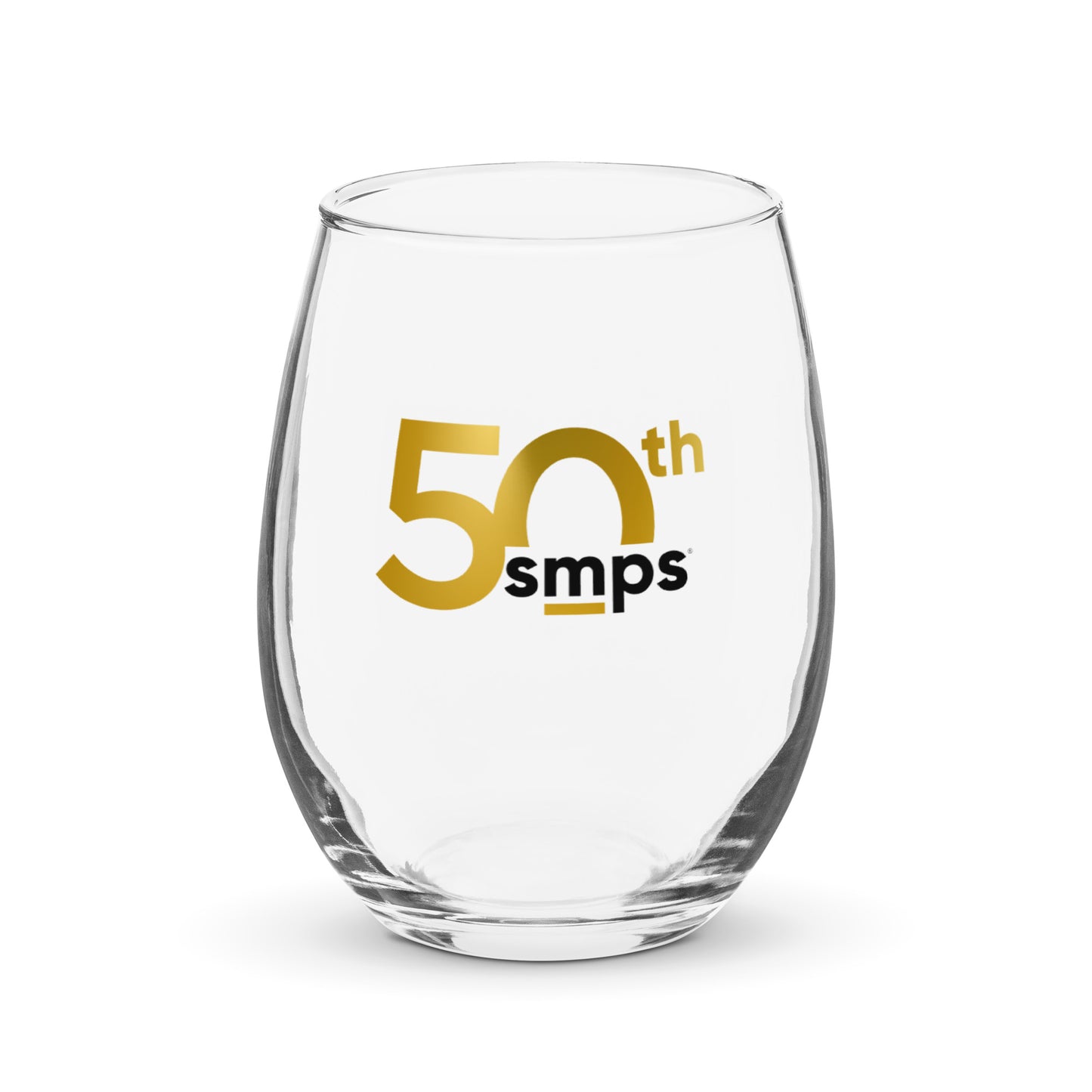 SMPS 50th Stemless wine glass