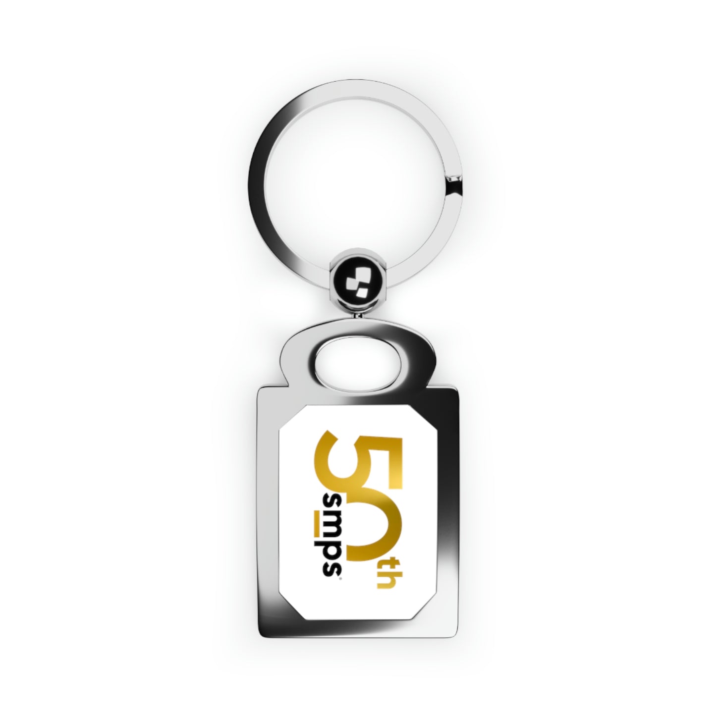 Rectangle 50th Anniversary Keyring